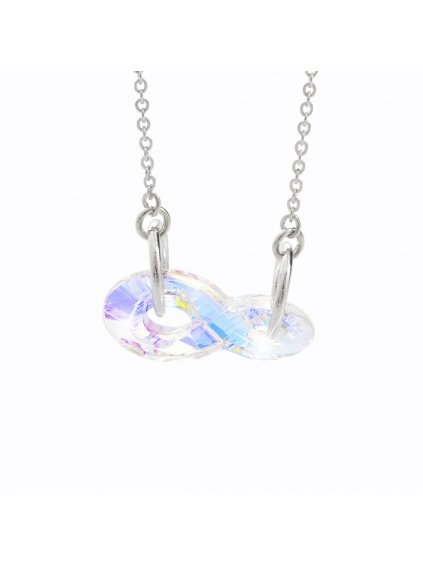 Náhrdelník Nekonečný krystal s kameny Swarovski® Crystal AB