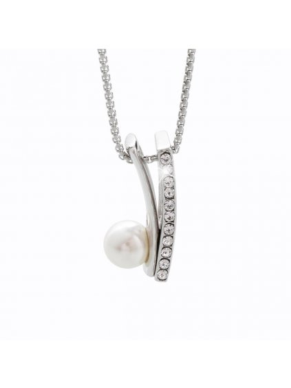 Náhrdelník s perlou a kameny Swarovski® Crystal