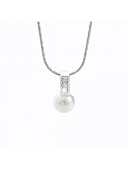 Náhrdelník s perlou a kameny Swarovski® Crystal