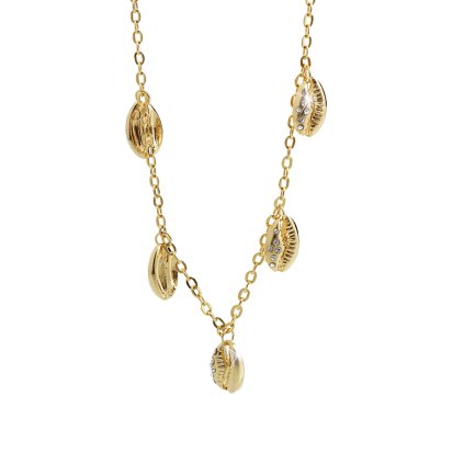J61300739g Náhrdelník s přívěšky mušle kauri Swarovski® Gold 61300739g cr