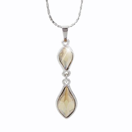 J61300287G Náhrdelník Flame s kameny Swarovski® Gold