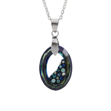 J61300756bb Náhrdelník Óčko Swarovski® Bermuda Blue 22 mm 61300756bb