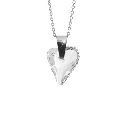Náhrdelník srdce osázené kamínky Swarovski® Crystal 61300774cr
