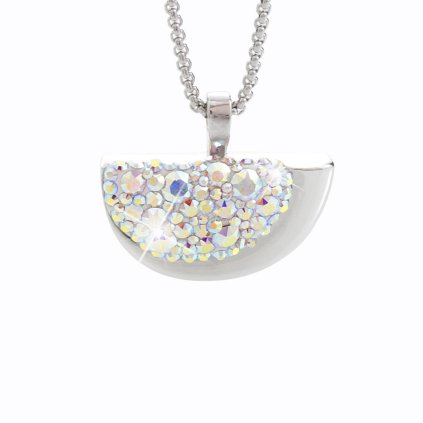 J61300295AB Náhrdelník Půlměsíc s kameny Swarovski® Crystal AB