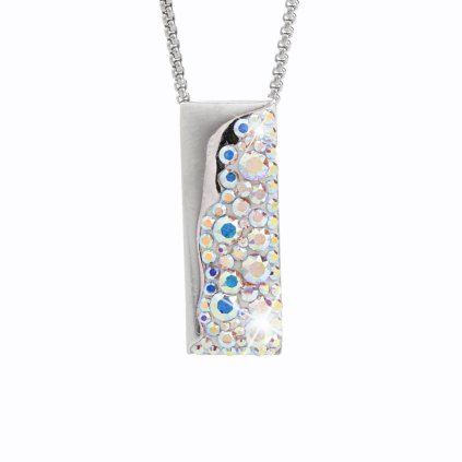 J61300296AB Náhrdelník Obdélník s kameny Swarovski® Crystal AB
