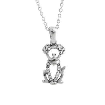 Ocelový náhrdelník Pejsek Swarovski® Crystal 61300836cr