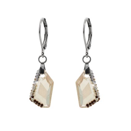Náušnice Krystal Swarovski® Golden Shadow 61400751gsh