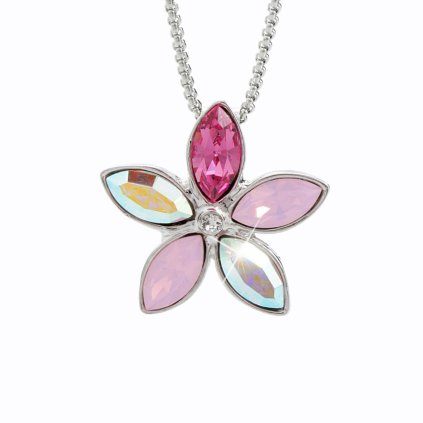 J61300334ro Náhrdelník s kameny Swarovski® Kytka
