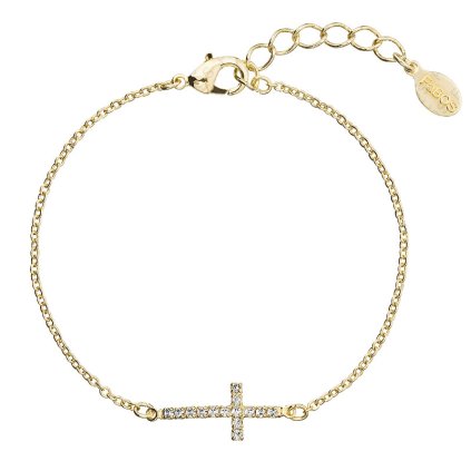 Náramek křížek gold SwarovskiLATO SWAROVSKI