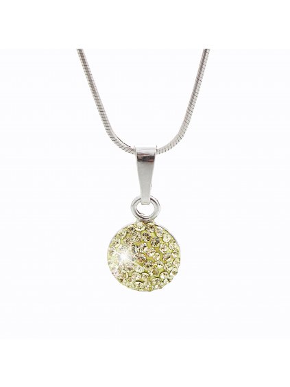 92300185jonStříbrný náhrdelník Půlkulička Swarovski crystal jonquil