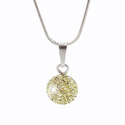 J92300185jon Stříbrný náhrdelník Lentilka Swarovski crystal jonquilStříbrný náhrdelník Půlkulička Swarovski crystal jonquil