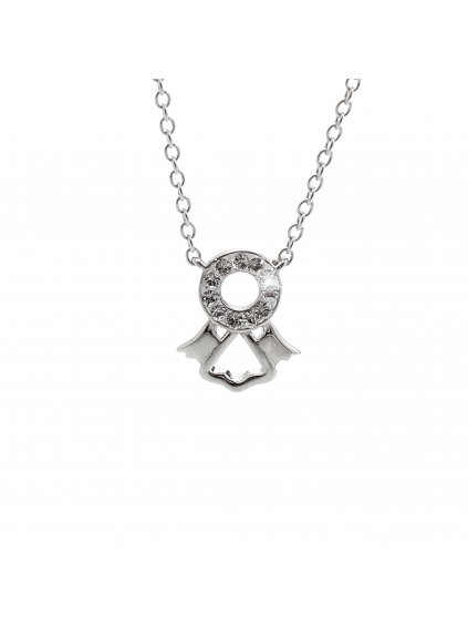 92300249cr Stříbrný náhrdelník andílek mini Swarovski