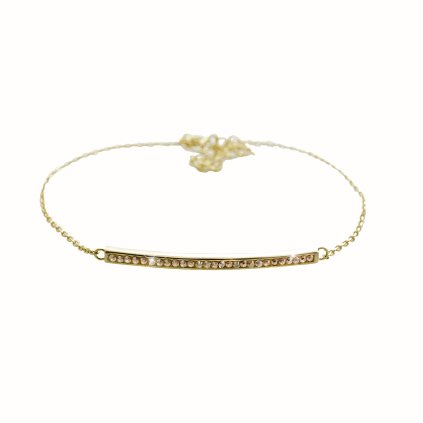 J92500357g Stříbrný náramek Linka Swarovski gold