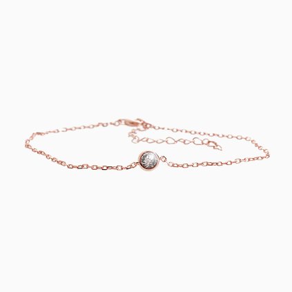 J92500255rg Stříbrný náramek Šatonek Swarovski crystal rosa gold