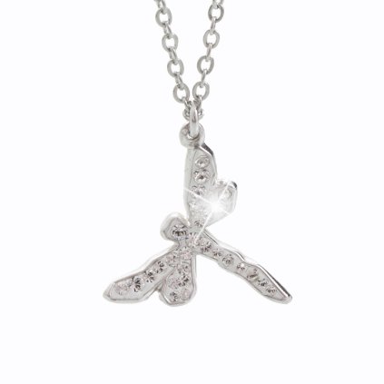 Náhrdelník Vážka s křišťálky Swarovski® Crystal mini J61300407CRki® Crystal