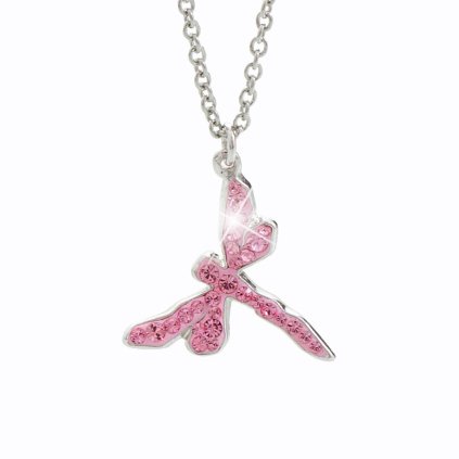J61300407RONáhrdelník Vážka s křišťálky Swarovski® Rose mini