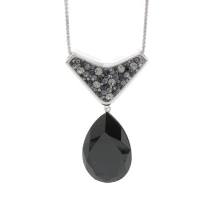 J61300417JET  Náhrdelník Kapka s kameny Swarovski® Jet Mix