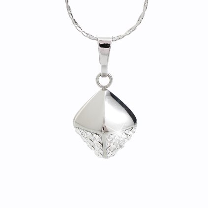 Ocelový náhrdelník Cube Swarovski® Crystal 61300473cr