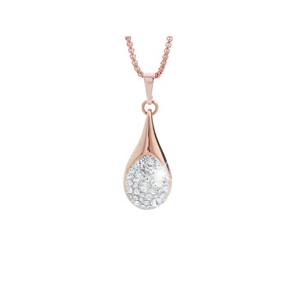 J61300476rgOcelový náhrdelník Drop s kameny Swarovski® Rose gold Crystal 61300476rg