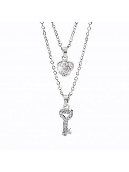 Náhrdelník Klíč od srdce Swarovski® Crystal 61300530cr