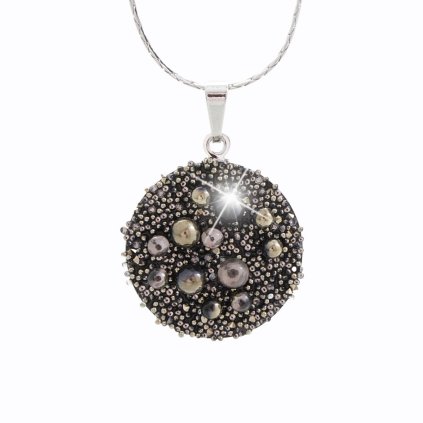 J61300431MLGLD  Náhrdelník Galucha s kameny Swarovski® Metallic Light Gold