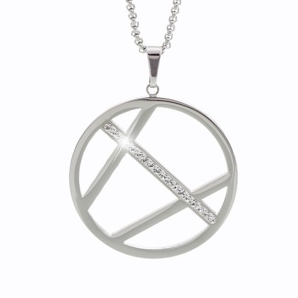 Ocelový náhrdelník Crack Swarovski® Crystal 61300544cr