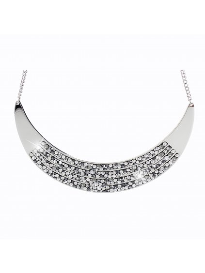 Ocelový náhrdelník Arc Swarovski® Crystal Graphite 61300545rh