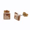 J61400393rg Náušnice s kameny Swarovski® Čtverečky goldNáušnice s kameny Swarovski® Čtverečky rosagold J61400393RG