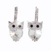 J61400435CR Náušnice Sovičky s kameny Swarovski® Crystal AB