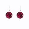 J11401079FU Stříbrné náušnice Swarovski® components Šaton fuchsia Stříbrné náušnice Swarovski® Šaton