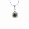 J92300040VM Stříbrný řetízek s opálem a křišťálky Swarovski vitrail mediumwarovski® components Opal Round II.