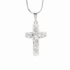J92300321crStříbrný řetízek s křížkem Swarovski® components III.