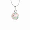 J92300072MULTI Stříbrný řetízek s přívěskem Swarovski Round multi color