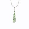 J92300084PER Stříbrný řetízek s přívěskem Swarovski Dlouhá kapka peridot