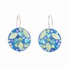 J92400073AQ Stříbrné náušnice Swarovski components Round aqua