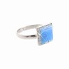J92700027AQ Stříbrný prsten Kostka s opálem blue a křišťálky Swarovski