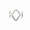 J92700101CR Stříbrný prsten Vlna I. Swarovski® components 