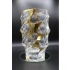 3738 1 kristalova vaza calypso s pozlacenim