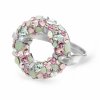 J92700311multiStříbrný prsten round s kameny Swarovski multicolor