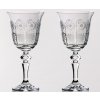 Křišťálové broušené sklenice na víno 2 ks brus 220 ml J40003