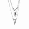J92300341cr Stříbrný náhrdelník Řetízkový se zirkony