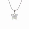 J92300165ab Dětský stříbrný náhrdelník Motýlek Swarovski AB