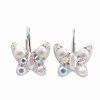 J92400164ab Stříbrné náušnice Motýl Swarovski AB