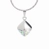 Ocelový náhrdelník Cube Swarovski® Aurore Boreale 61300473ab