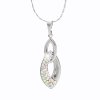 Ocelový náhrdelník Špičatý dvojitý ovál Swarovski® Aurore Boreale 61300483ab