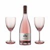CAPOFORTE NEGROAMARO,ROSÈ víno a sklenice Sakura na víno růžová