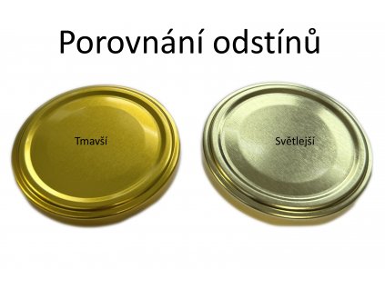 Porovnání odstínů zlaté barvy