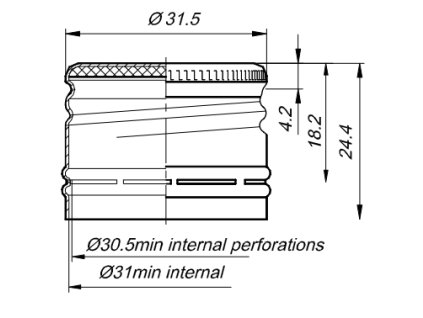 Uzávěr 31,5x24 výkres
