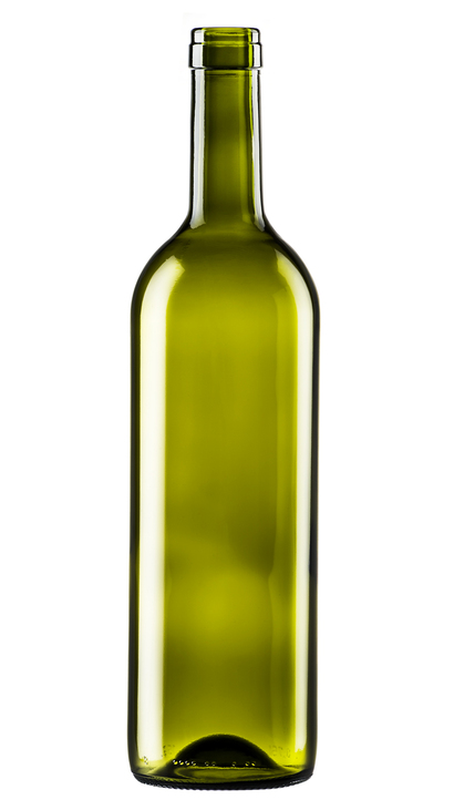 Levně Skleněná lahev Bordeaux70 BM 17,5 olivová 750 ml - zátka