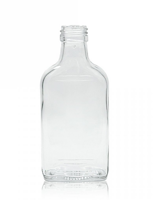 Levně Skloobaly Skleněná lahev placatka 200 ml PP 28